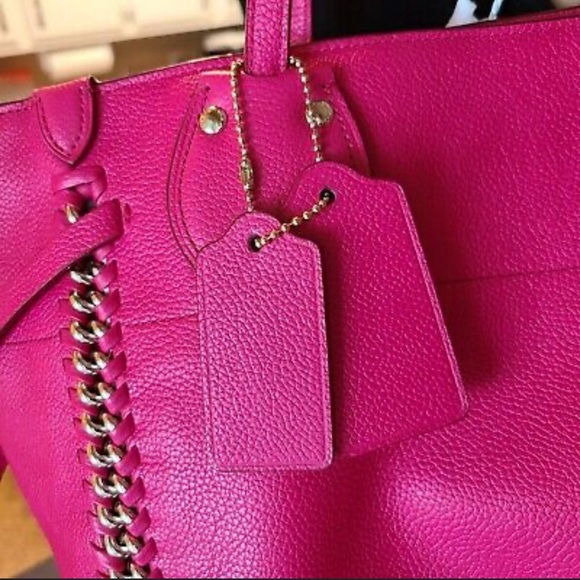 Coach❤️EXTREMELY RARE "Pink Ruby" TATUM Tote❤️Barely Used-ORIGINAL Owner❤️ - Picture 11 of 16